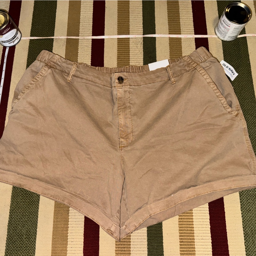 Old Navy Light Brown Elastic Waist Shorts